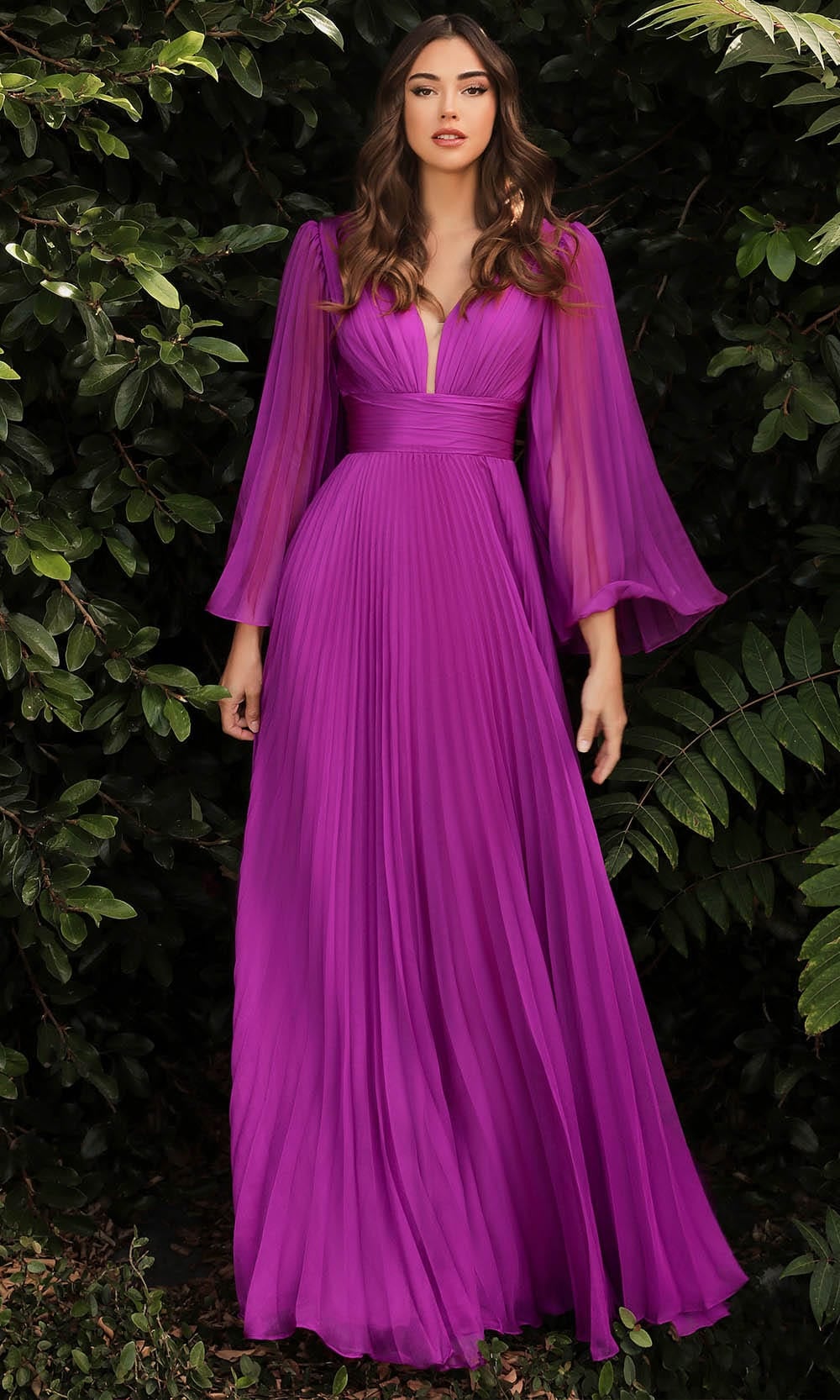 Cinderella Divine CD242 - Flutter Sleeve Evening Dress - view 7