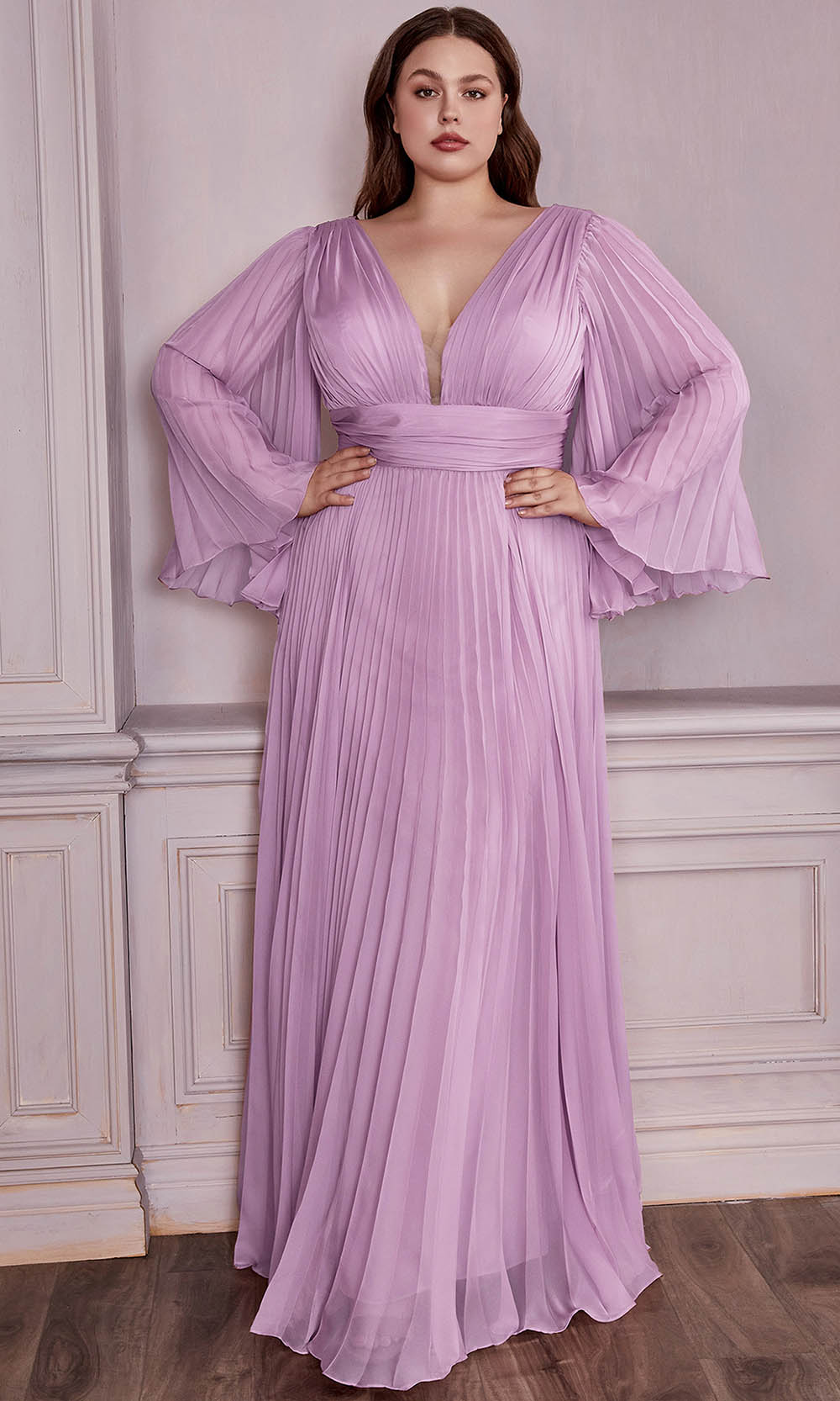 Cinderella Divine CD242C - Bell Sleeve Evening Gown - view 6