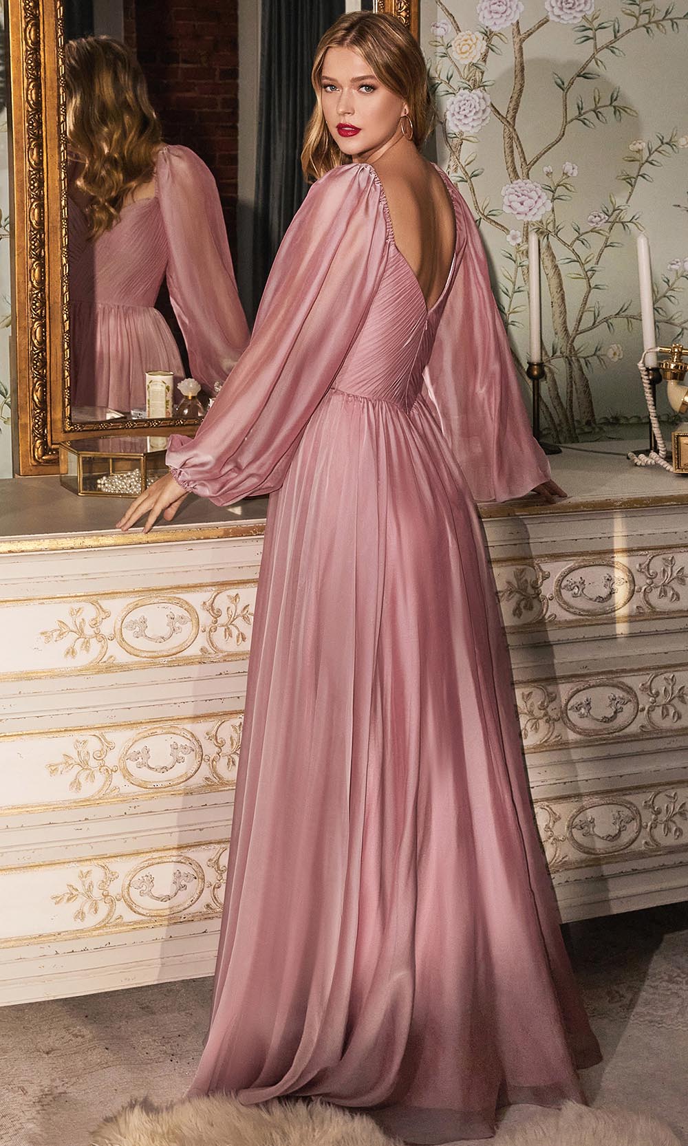 Cinderella Divine CD243 - A-Line Evening Dress - detail view