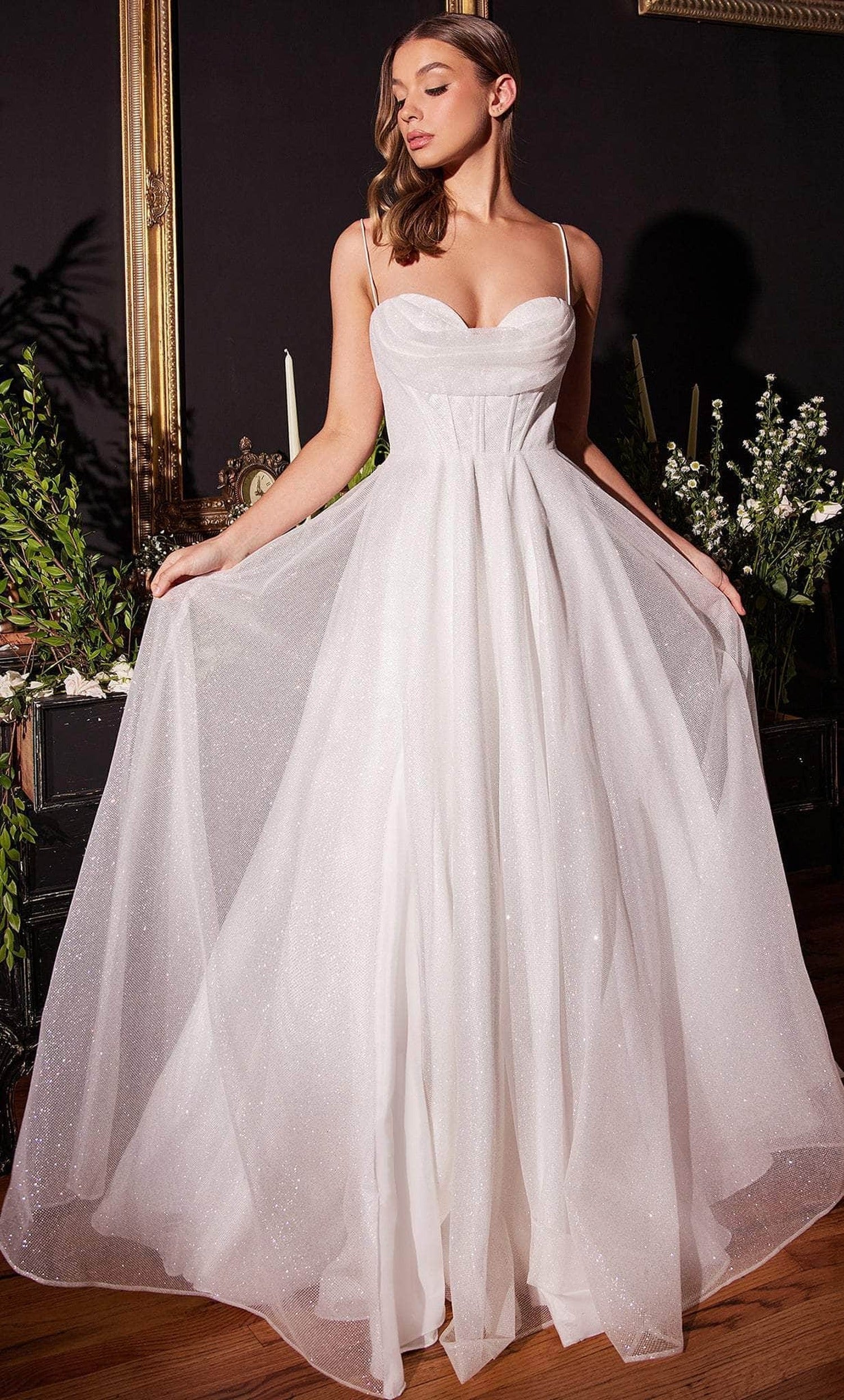 Cinderella Divine CD253W - Sparkling Sleeveless Bridal Gown