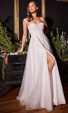 Cinderella Divine CD253W - Sparkling Sleeveless Bridal Gown - back view