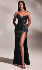 Cinderella Divine CD265 - Sweetheart High Slit Prom Dress - designer evening gown at Silhouette Dresses