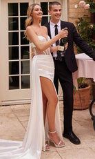 Cinderella Divine CD269W - Strapless Satin Wedding Dress