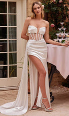 Cinderella Divine CD269W - Strapless Satin Wedding Dress