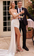 Cinderella Divine CD269W - Strapless Satin Wedding Dress - view 6