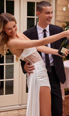Cinderella Divine CD269W - Strapless Satin Wedding Dress - view 8
