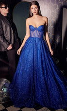 Cinderella Divine CD275 - Strapless Illusin Corset Prom Dress - view 6
