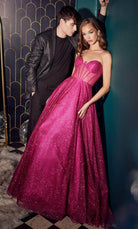 Cinderella Divine CD275 - Strapless Illusin Corset Prom Dress - view 5