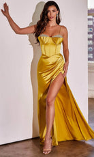 Cinderella Divine CD306 - Prom Gown with Sweetheart Neckline and Pleated Bust