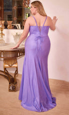 Cinderella Divine CD307 - Sleeveless Gown with Illusion Corset - view 8