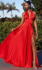 Cinderella Divine CD323 - A-Line Gown with Convertible Straps