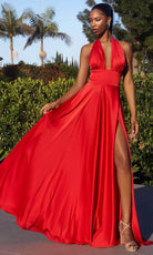 Cinderella Divine CD323 - A-Line Gown with Convertible Straps - view 6