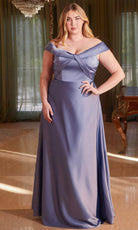Cinderella Divine CD325 - Knotted Off-Shoulder Prom Dress - view 8