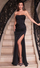 Cinderella Divine CD326 - Prom Gown with Pleated Bodice and Semi-Sweetheart Neckline - Silhouette Dresses