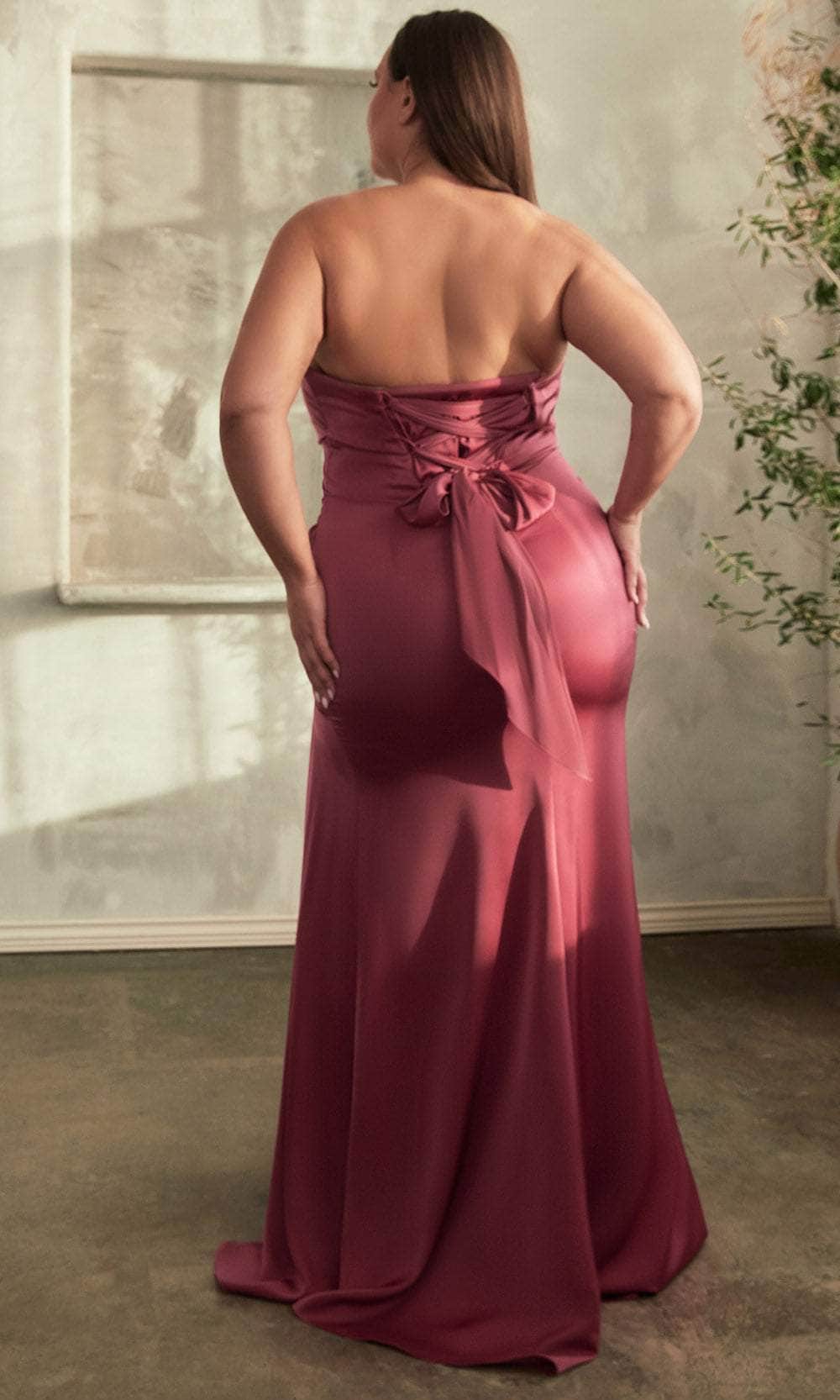 Cinderella Divine CD326 - Prom Gown with Pleated Bodice and Semi-Sweetheart Neckline - view 8