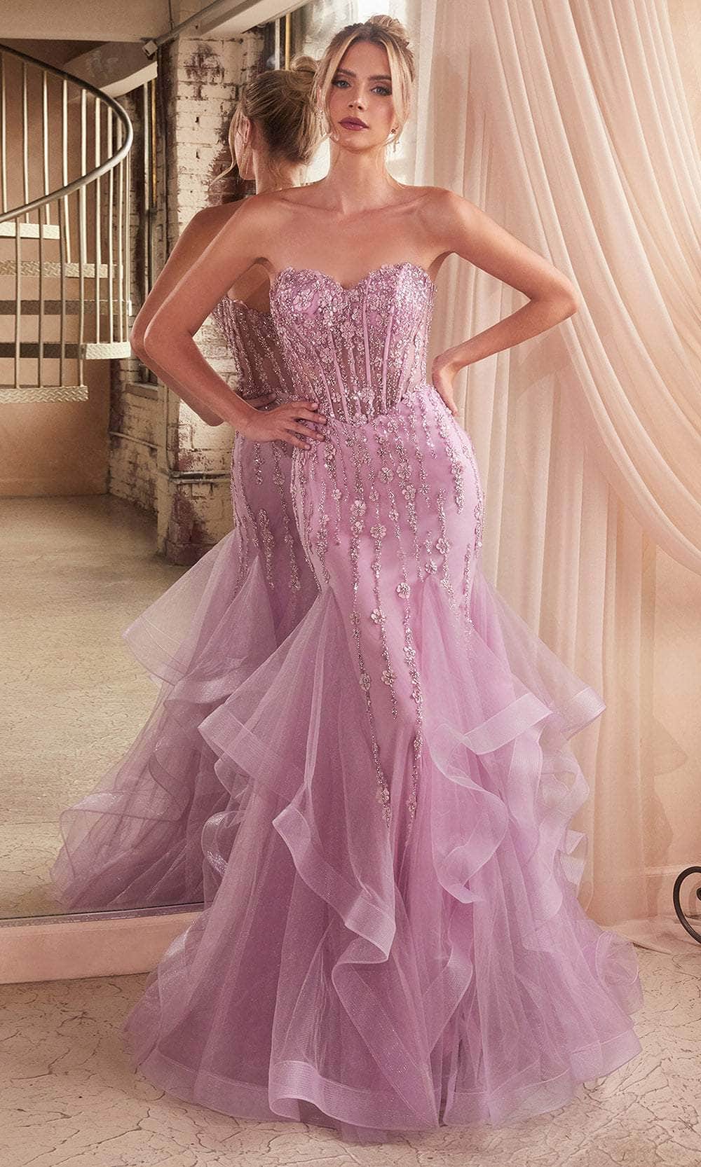 Cinderella Divine CD332 - Sweetheart Neckline Mermaid Evening Pageant Dress - Silhouette Dresses
