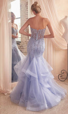 Cinderella Divine CD332 - Sweetheart Neckline Mermaid Evening Pageant Dress - detail view