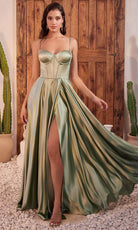 Cinderella Divine CD337 - Bustier Prom Dress with Sweetheart Corset - view 7