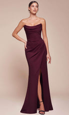Cinderella Divine CD355 - Ruched Strapless Prom Gown