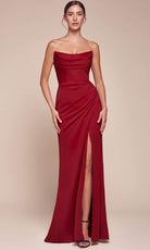 Cinderella Divine CD355 - Ruched Strapless Prom Gown