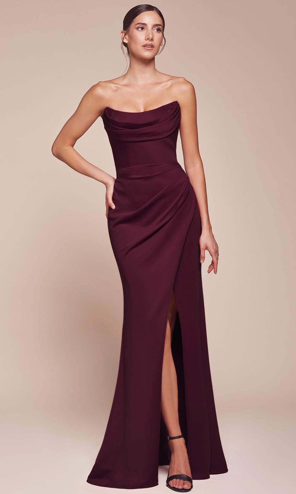 Cinderella Divine CD355 - Ruched Strapless Prom Gown - view 6