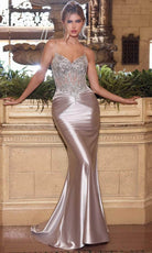 Cinderella Divine CD776 - Illusion V-Neck Long Gown
