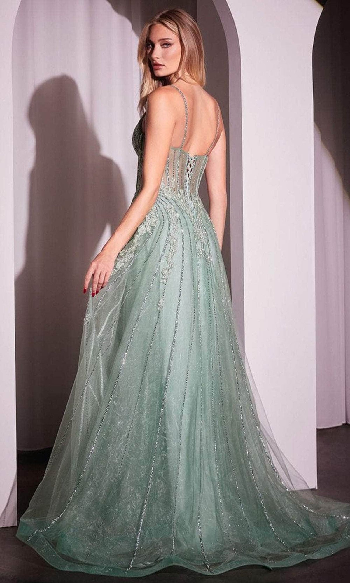 Cinderella Divine CD786 - Crystalline Bodice Long Gown