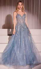 Cinderella Divine CD786 - Crystalline Bodice Long Gown - detail view