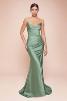Cinderella Divine CD791 - Strapless Stretch Satin Prom Dress - view 5