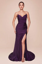 Cinderella Divine CD791 - Strapless Stretch Satin Prom Dress - view 7
