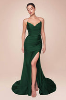 Cinderella Divine CD791 - Strapless Stretch Satin Prom Dress - view 8