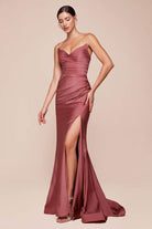Cinderella Divine CD791 - Strapless Stretch Satin Prom Dress - view 14