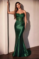 Cinderella Divine CD797 - Lace Sweetheart Evening Gown - view 4
