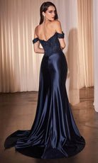 Cinderella Divine CD803 - Strapless Lace Appliqued Prom Gown - view 8