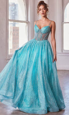 Cinderella Divine CD832 - Sheer Corset Sleeveless Ballgown