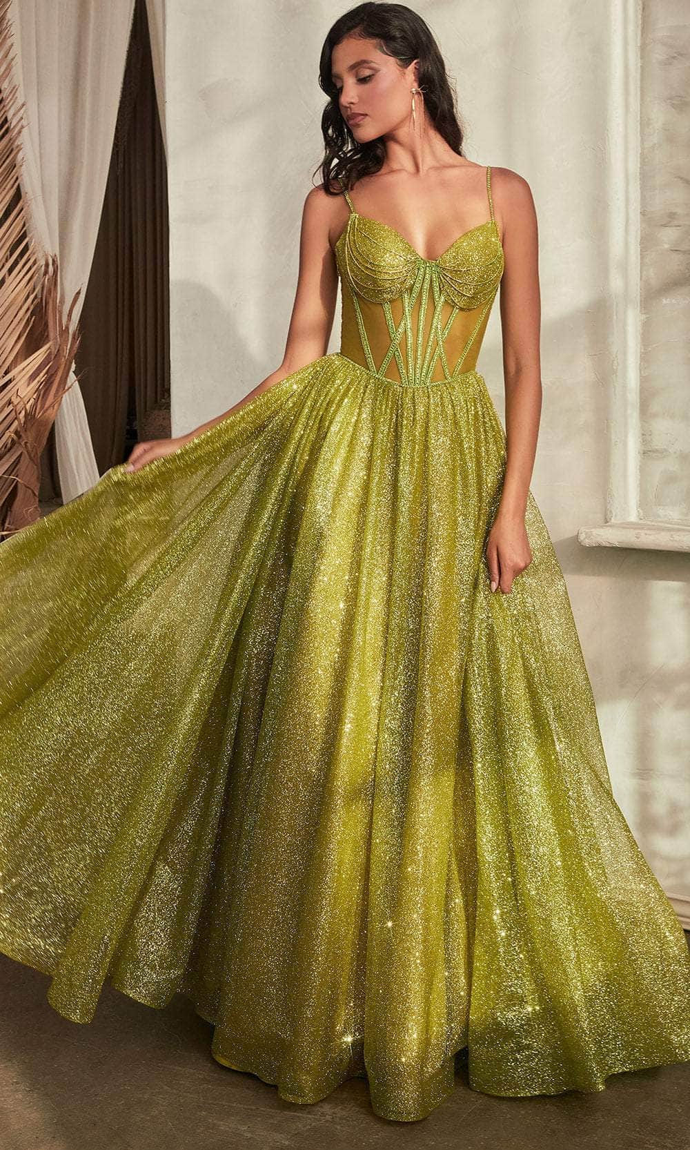 Cinderella Divine CD832 - Sheer Corset Sleeveless Ballgown - view 4