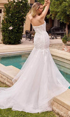 Cinderella Divine CD858W - Sweetheart Bridal Dress - back view