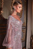 Cinderella Divine CD864 - Sheath Gown with Crystal Embellishments - view 5