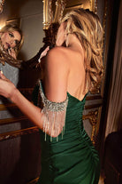 Cinderella Divine CD867 - Off-Shoulder Sheath Dress with Embellishments - view 9