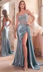 Cinderella Divine CD868 - Long Sleeveless Sheath Gown - view 7