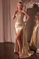 Cinderella Divine CD868 - Long Sleeveless Sheath Gown - view 10