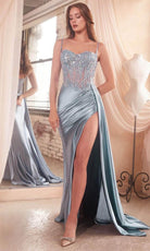 Cinderella Divine CD868 - Long Sleeveless Sheath Gown - view 9