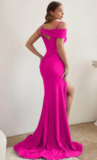 Cinderella Divine CD881 - Draped Sash Evening Gown