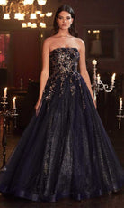 Cinderella Divine - CD955 Strapless Glitter Ballgown - designer prom dress at Silhouette Dresses