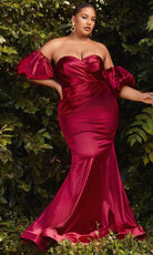 Cinderella Divine CD983C - Puff Sleeve Long Gown
