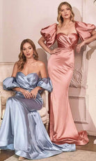 Cinderella Divine CD983C - Puff Sleeve Long Gown - view 9
