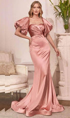 Cinderella Divine CD983C - Puff Sleeve Long Gown - view 6