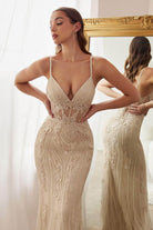 Cinderella Divine CD992 - Lace Corset Prom Dress
