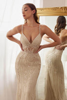 Cinderella Divine CD992 - Lace Corset Prom Dress - view 6