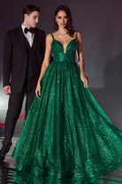 Cinderella Divine CD996 - Deep Sweetheart A-Line Evening Gown - view 5